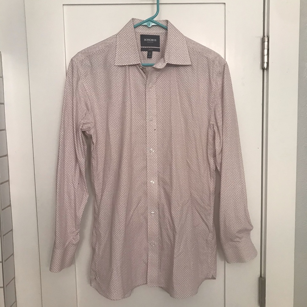 Men’s Bonobos Slim Fit 100% Cotton Shirt - Size 15.5 / 33 - Picture 2 of 7